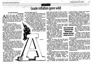 Grade Inflation in American Universities