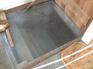 The cellar into which the Ray family fled during the battle.