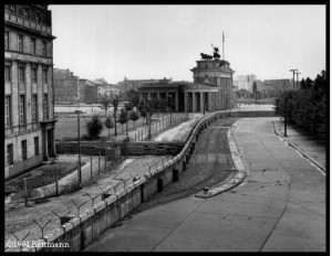 The Berlin Wall by the Brandenburger Tor.