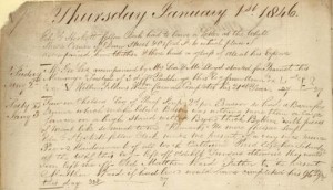 A piece of Nathaniel Bryceson's journal